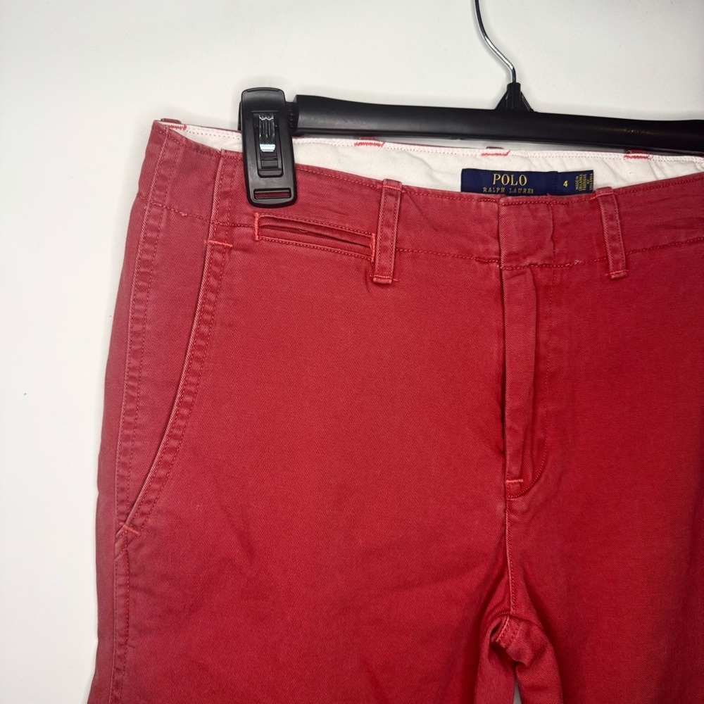 Polo by Ralph Lauren Women’s Red Chino Pants Size 4 - Picture 4 of 7